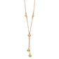 Polished Diamond-cut Puffed Hearts Lariat Necklace Plus Extender - WBC