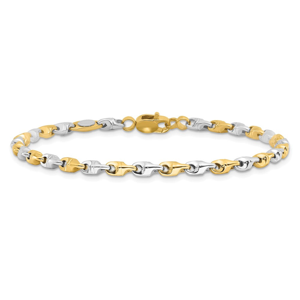 Two-tone Polished Fancy Link Bracelet - WBC