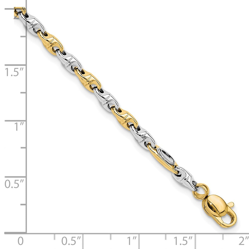 Two-tone Polished Fancy Link Bracelet - WBC