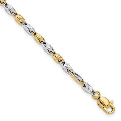 Two-tone Polished Fancy Link Bracelet - WBC
