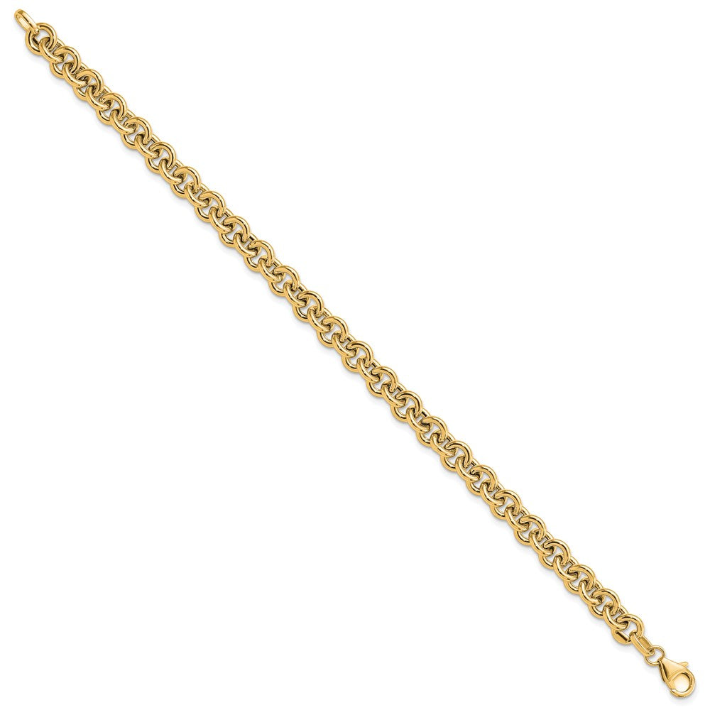Polished Fancy Rolo Link Bracelet - WBC