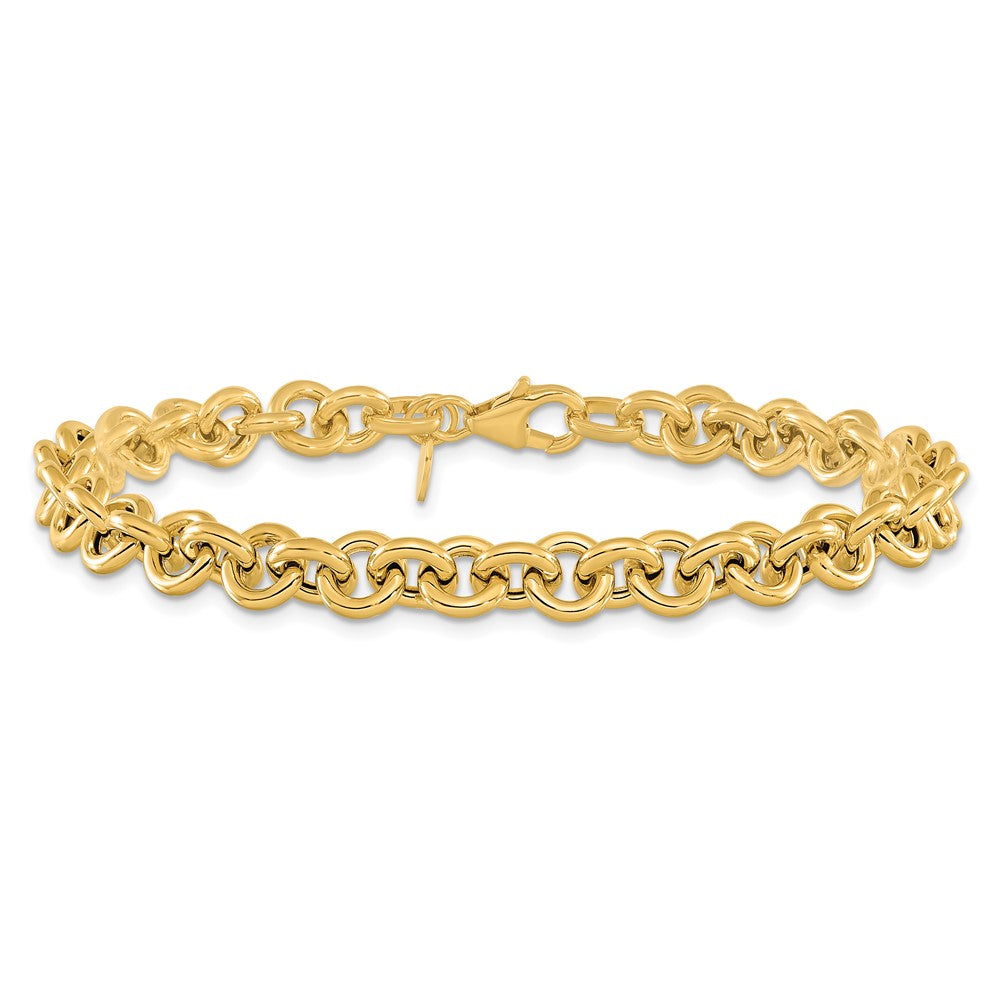 Polished Fancy Rolo Link Bracelet - WBC