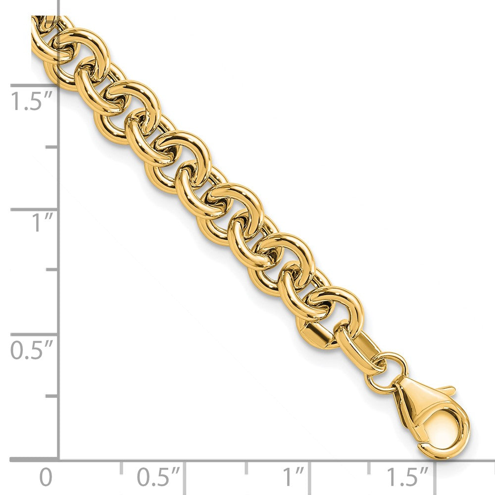 Polished Fancy Rolo Link Bracelet - WBC