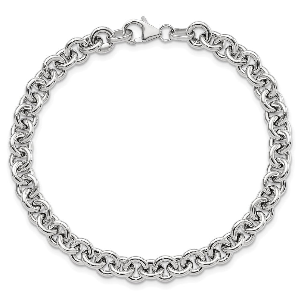 Polished Fancy Rolo Link Bracelet - WBC