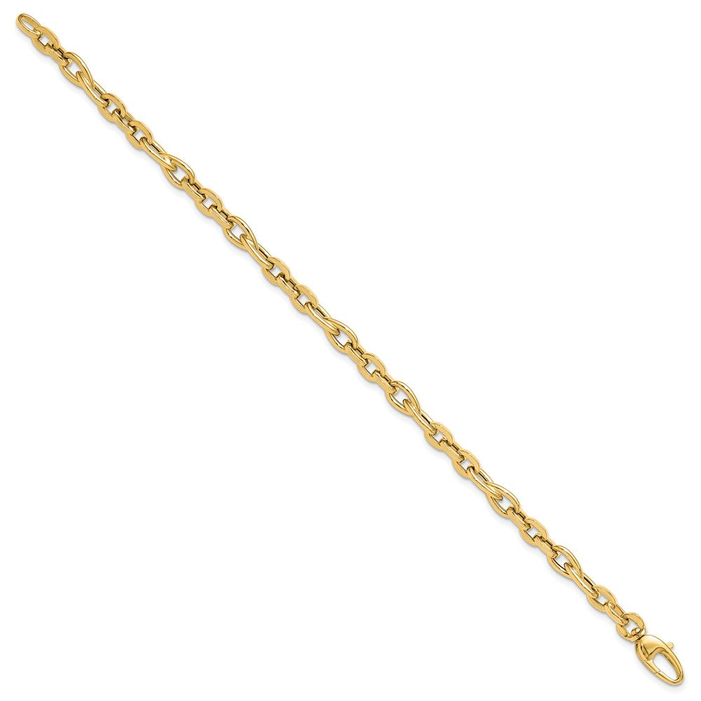 Polished Fancy Cable Link Bracelet - WBC