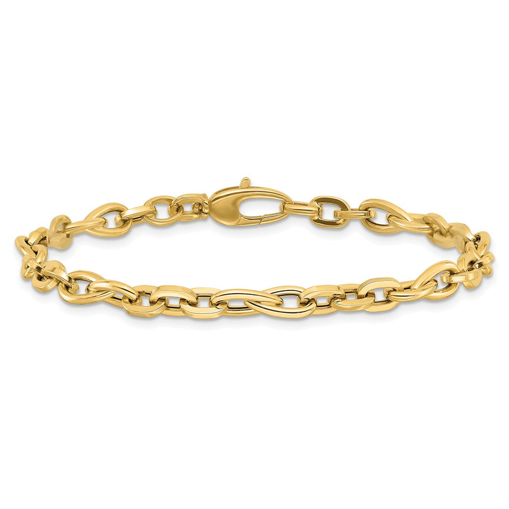 Polished Fancy Cable Link Bracelet - WBC