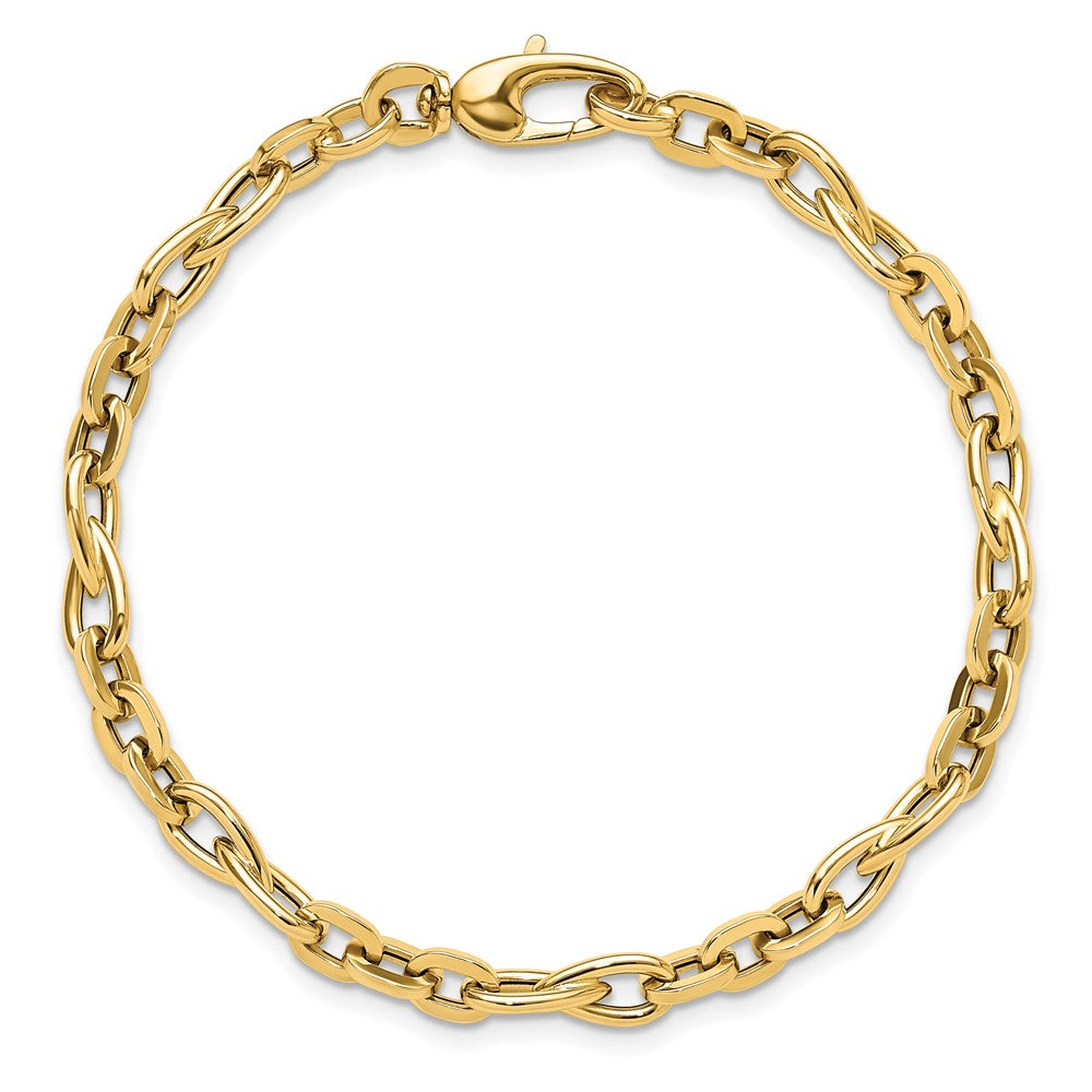 Polished Fancy Cable Link Bracelet - WBC