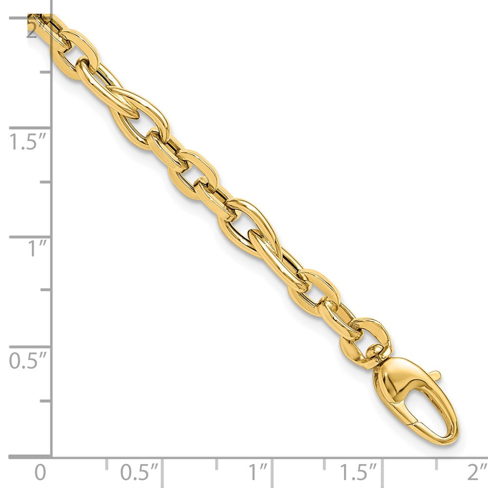 Polished Fancy Cable Link Bracelet - WBC