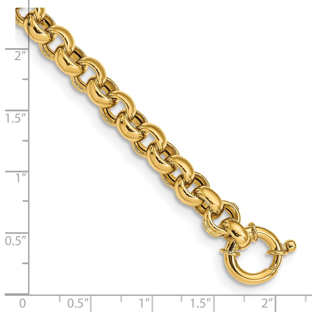 Polished Fancy Rolo Link Bracelet - WBC