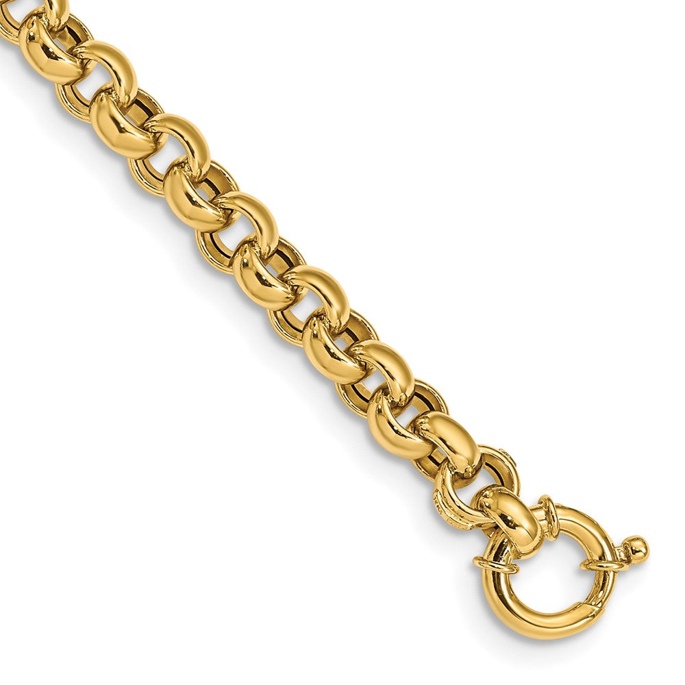 Polished Fancy Rolo Link Bracelet - WBC