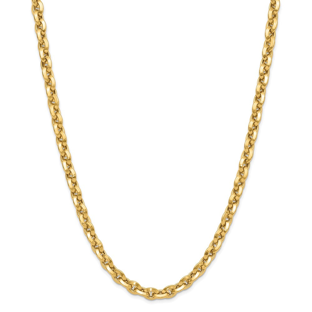 Polished Fancy Knife-edge Rolo Link Necklace - WBC