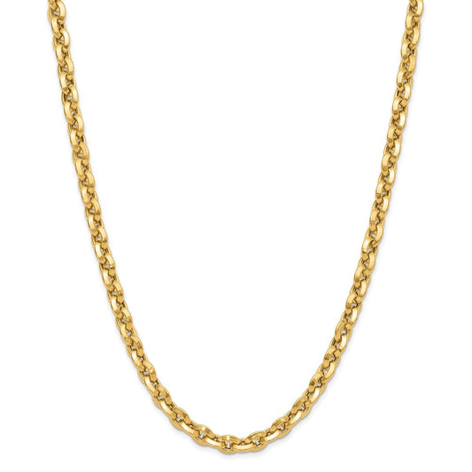Polished Fancy Knife-edge Rolo Link Necklace - WBC