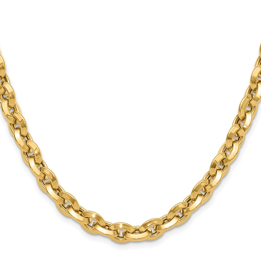 Polished Fancy Knife-edge Rolo Link Necklace - WBC