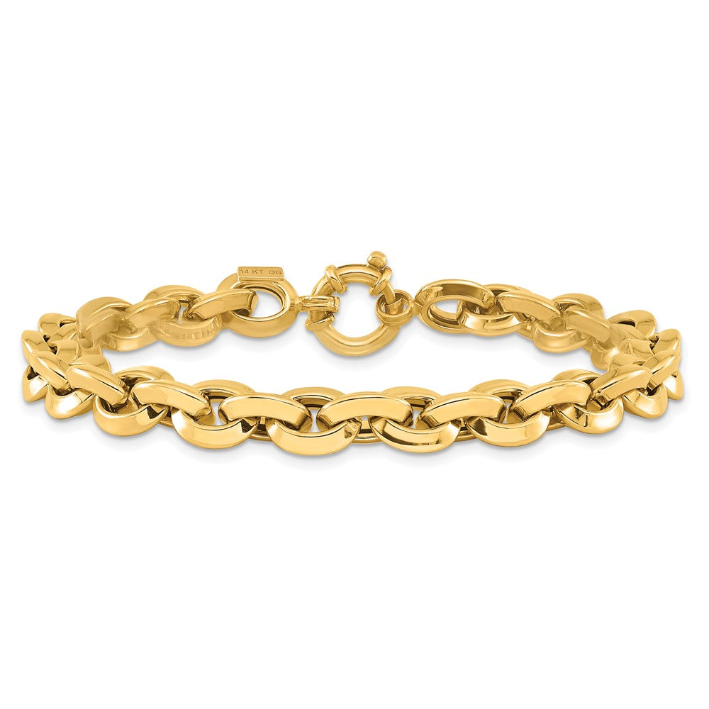 Polished Fancy Knife-edge Rolo Link Bracelet - WBC
