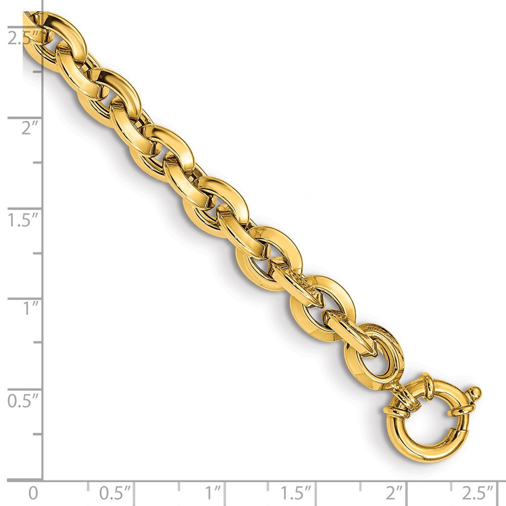 Polished Fancy Knife-edge Rolo Link Bracelet - WBC