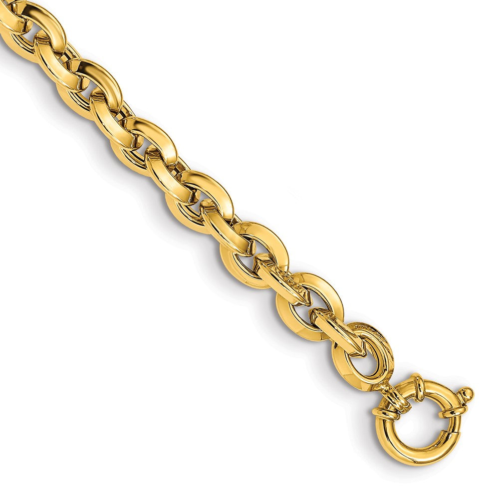 Polished Fancy Knife-edge Rolo Link Bracelet - WBC