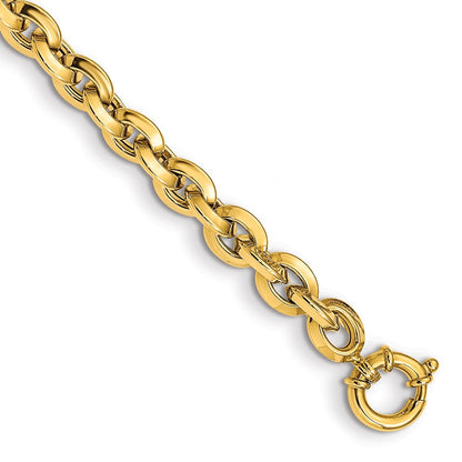 Polished Fancy Knife-edge Rolo Link Bracelet - WBC