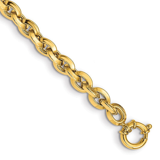 Polished Fancy Knife-edge Rolo Link Bracelet - WBC