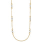 Two-tone Polished w/ .25 in ext. Fancy Link Necklace - WBC