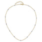 and Rhodium Polished Diamond-cut Discs and Chain Station Necklace - WBC