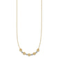 Two-tone Diamond-cut Beads and Love Knots Necklace - WBC