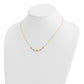 Two-tone Diamond-cut Beads and Love Knots Necklace - WBC