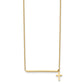 Polished Bar with Dangle Cross Choker Necklace Plus Extender - WBC