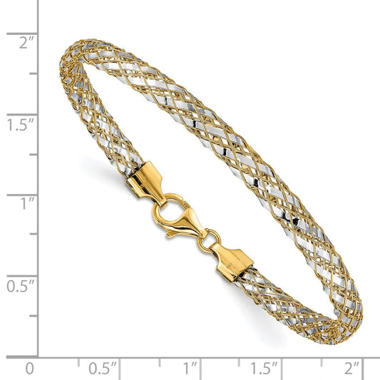 with Rhodium Woven Mesh Bracelet - WBC