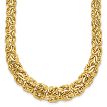 Fancy Graduated 7- Flat Byzantine Necklace - WBC