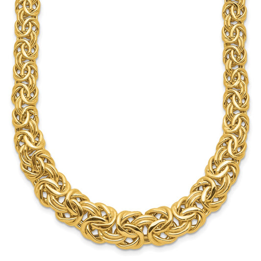 Fancy Graduated 7- Flat Byzantine Necklace - WBC