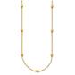 Diamond-cut Chain with Satin Oval Beads Necklace - WBC
