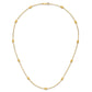 Diamond-cut Chain with Satin Oval Beads Necklace - WBC