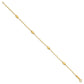 Diamond-cut Chain with Satin Oval Beads Bracelet - WBC