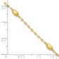 Diamond-cut Chain with Satin Oval Beads Bracelet - WBC