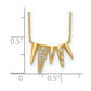 Decorated Triangles CZ with 2IN EXT Necklace - WBC