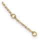 Two-Tone Polished Puffed and Flat Stars Necklace Plus Extender - WBC