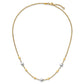 Two-Tone Polished Puffed and Flat Stars Necklace Plus Extender - WBC