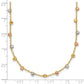Tri-color Polished Diamond-cut Fancy Beaded Necklace - WBC