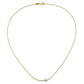 Two-tone Curved Bar with Heart Necklace - WBC
