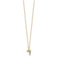 Polished Enameled Dolphin 16.5in Necklace - WBC