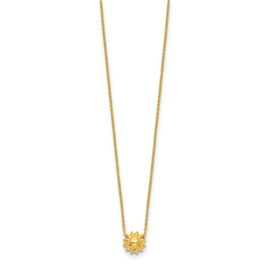 Polished Puffed Sun Necklace - WBC