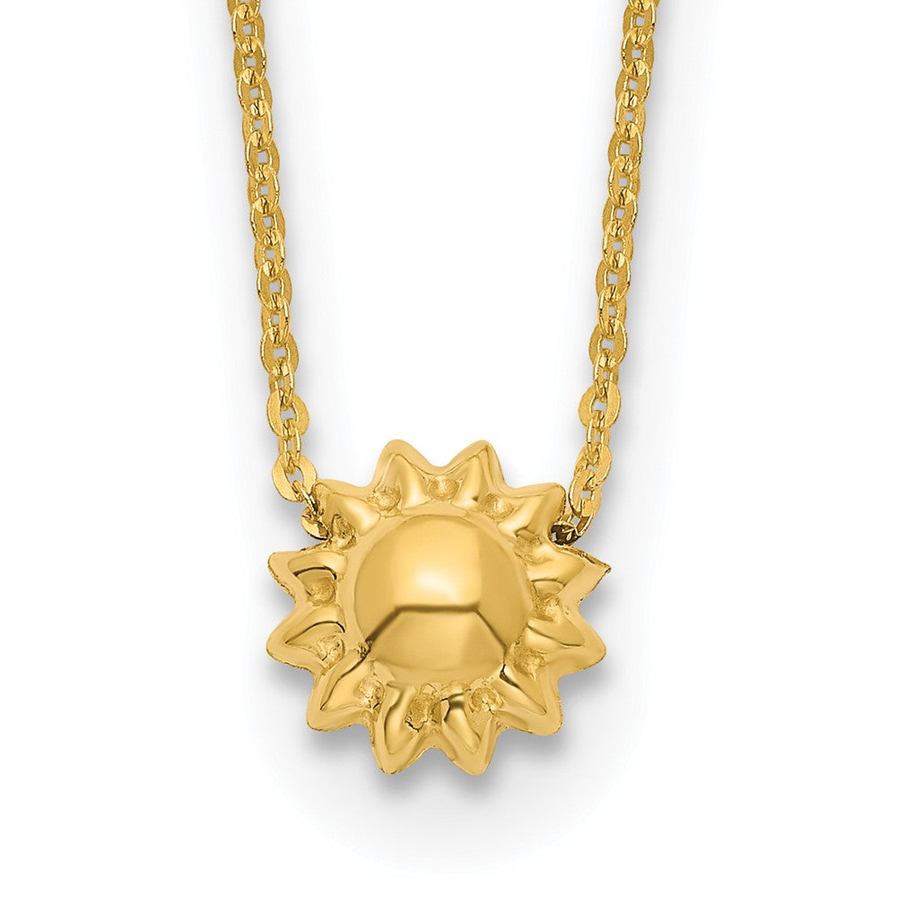 Polished Puffed Sun Necklace - WBC