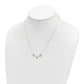 Tri-color Polished Beads in Three Diamond-cut Circles Necklace - WBC