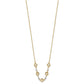 Two-tone Polished Love Knots with Mirror Beads Necklace Plus Extender - WBC