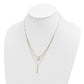 Three Strand Diamond-cut Bead/Star/Bar Necklace - WBC