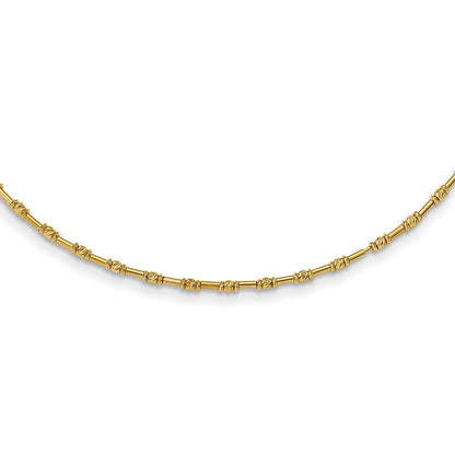 Polished and D/C Fancy Beaded 17in Necklace - WBC