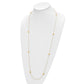 Brushed and Polished 8 Station Fancy 36in Necklace - WBC