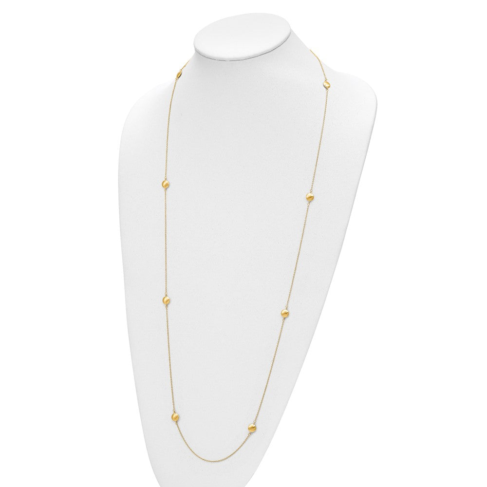 Brushed and Polished 8 Station Fancy 36in Necklace - WBC