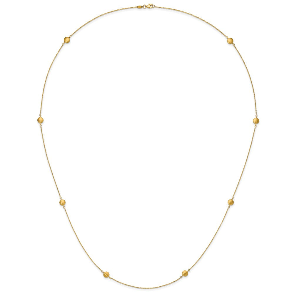Brushed and Polished 8 Station Fancy 36in Necklace - WBC