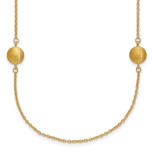 Brushed and Polished 8 Station Fancy 36in Necklace - WBC
